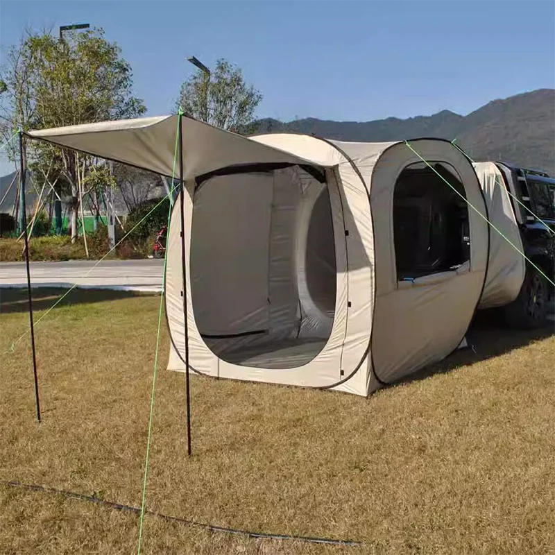 Automatic Rear Car Tent, Pop-Up Tailgate Tent, Multifunctional Pickup Truck Tent, No-Setup Fishing Shelter