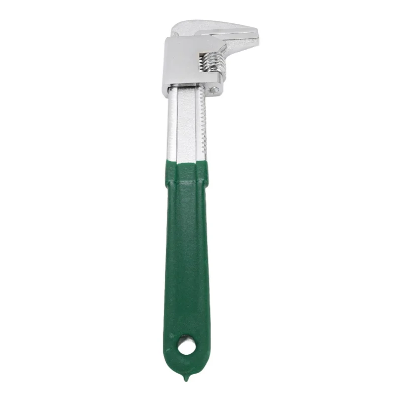 Wide Jaw Adjustable Wrench Multifunctional CR V Steel Accurate F Shaped Right Angle Wrench For Automobile Repairing Green