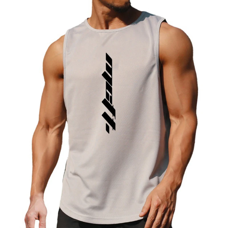 Muscle Guys Gym Clothing Workout Tank Top Mens Bodybuilding Vest Mesh Fitness Sleeveless Shirt for Men Sports Basketball Jerseys