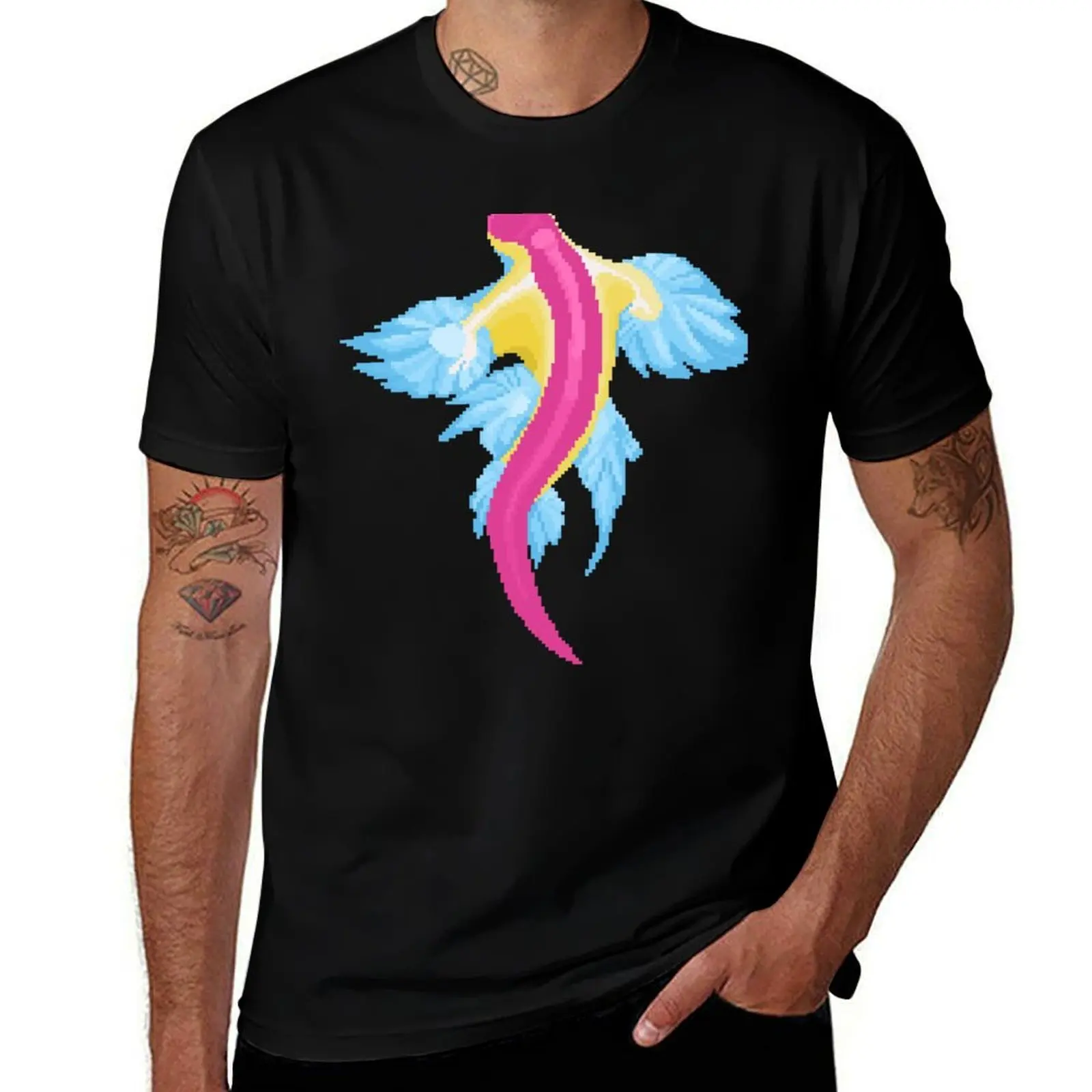 

Sea Slug Pansexual Flag Pixel Art T-Shirt summer clothes Clothing new edition shirts graphic men t shirt