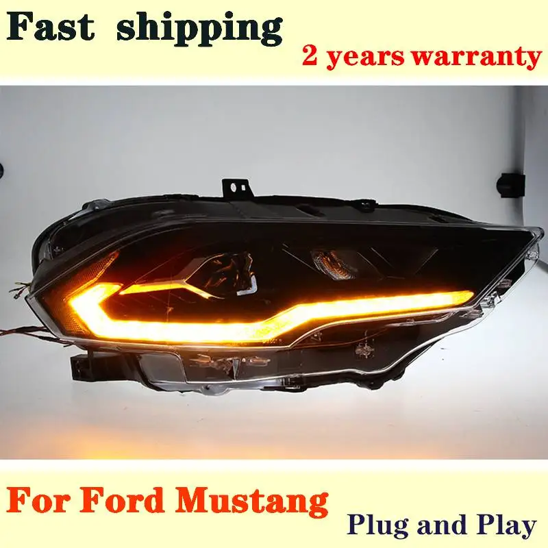 

Car Styling for Ford Mustang Headlights 2018 2019-2020 LED DRL LED Dynamic Turn Signal Ford Mustang Head Lamp Car Accessories