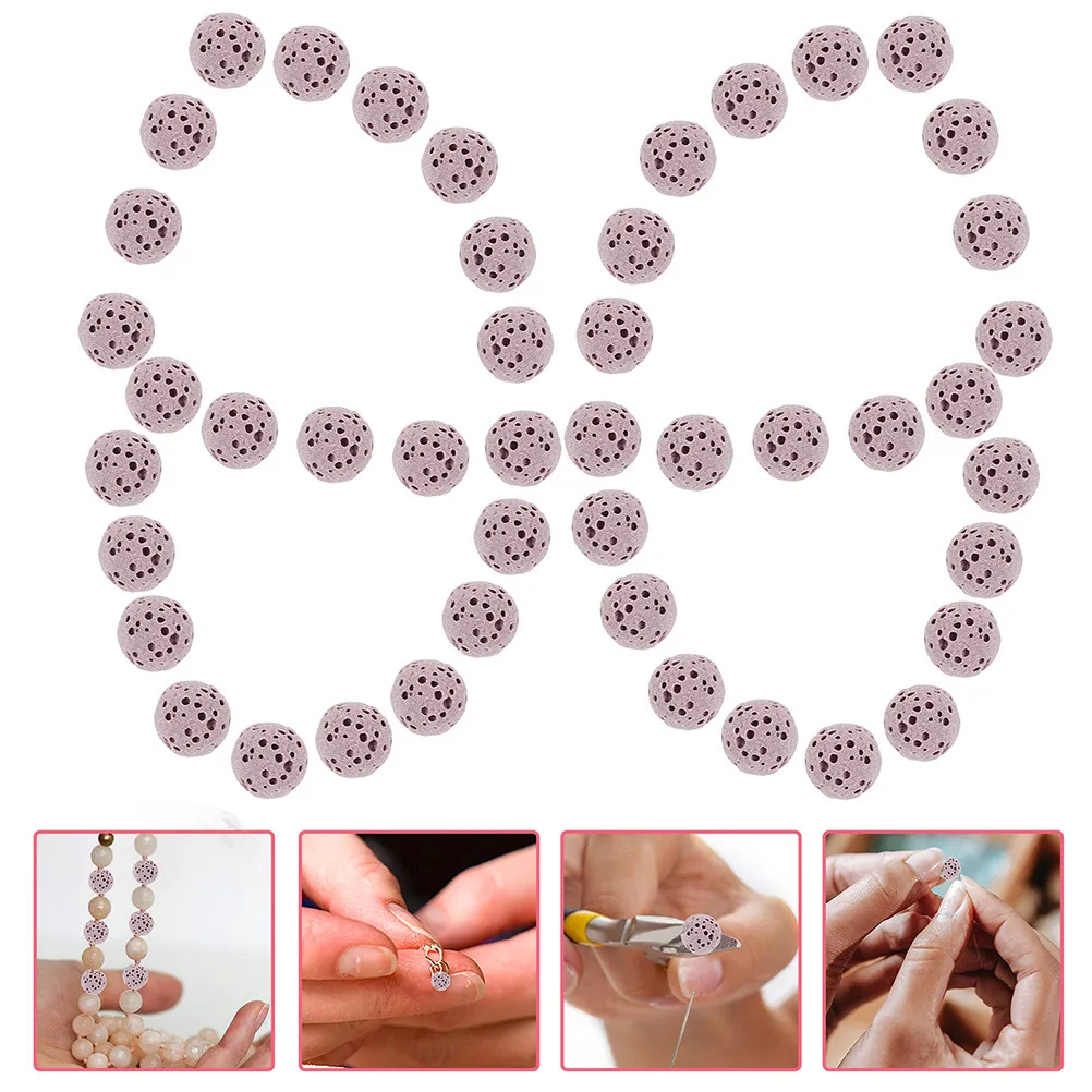 

39Pcs Essential Oil Diffuser Natural Lava Beads Round Volcanic Stone Fragrance for Car Home Office Bedroom Volcanic Lava Beads