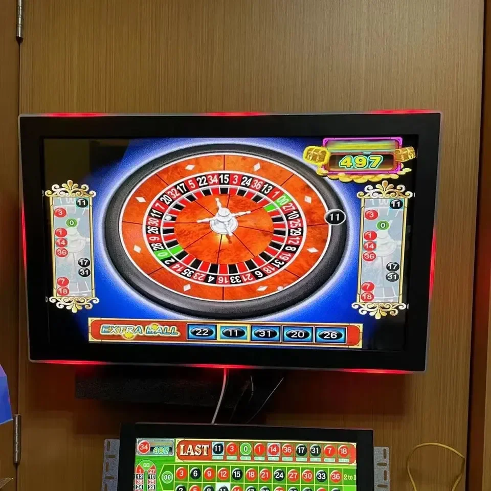 

22 Inch gold Touch LED Coin Pusher american style video game board + slave