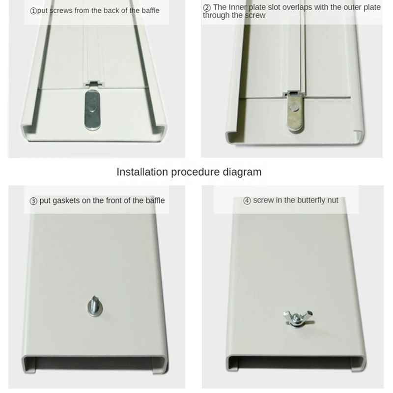 3 pièces Réglable Portable Fenêtre Kit Plaque pour Climatiseur Accessoires Climatiseur Fenêtre Attachment-68CM