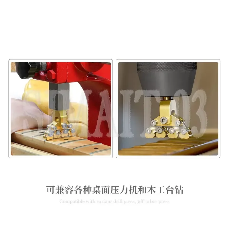 Guitar Fret Pressing Tool - Professional Fret Installation Head for Luthiers