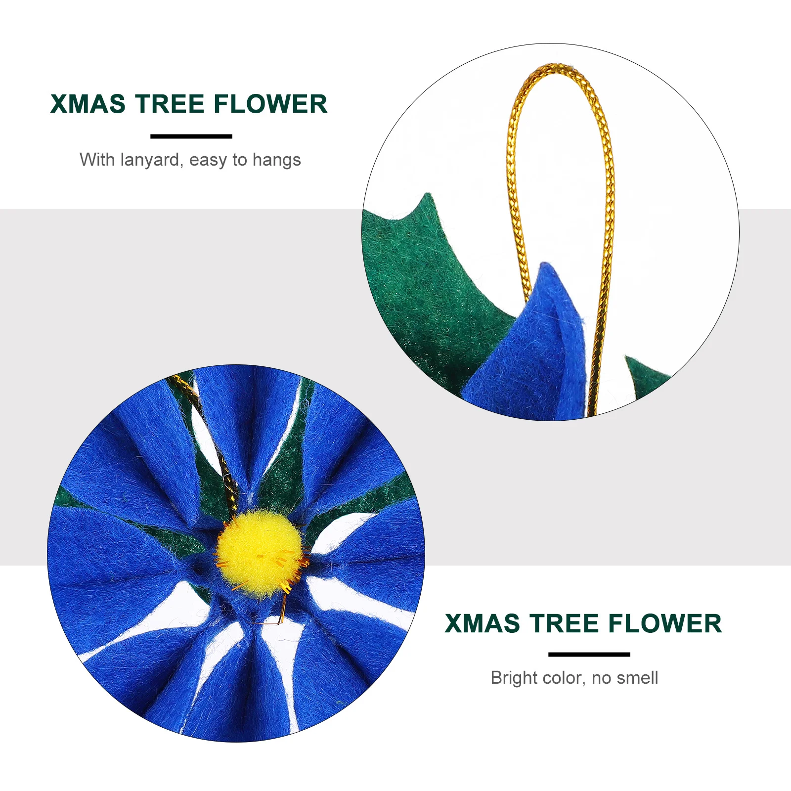 

10Pcs Xmas Tree Decor Premium Christmas Flower Exquisite Party Flower Props Holiday Decorative Accessories Xmas Flowers