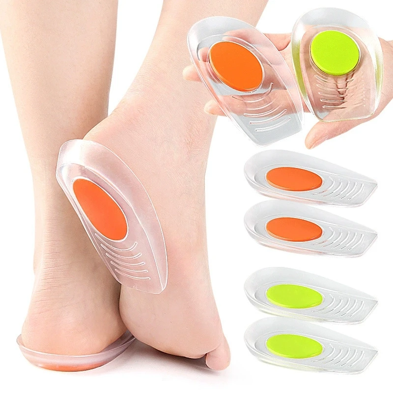 1/2PairSilicone Gel Heel Insole for Plantar Fasciitis Heel Spur U-shaped Pain Relief Protective Inserts Soft Pads for Men Women