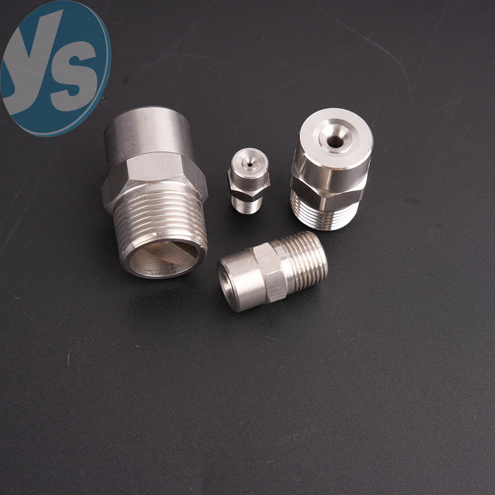 1/8 "1/4" 3/8 "1/2" BSPT 304 الفولاذ المقاوم للصدأ BBW زاوية واسعة كامل مخروط المياه النفاثة رذاذ فوهة 1 قطعة