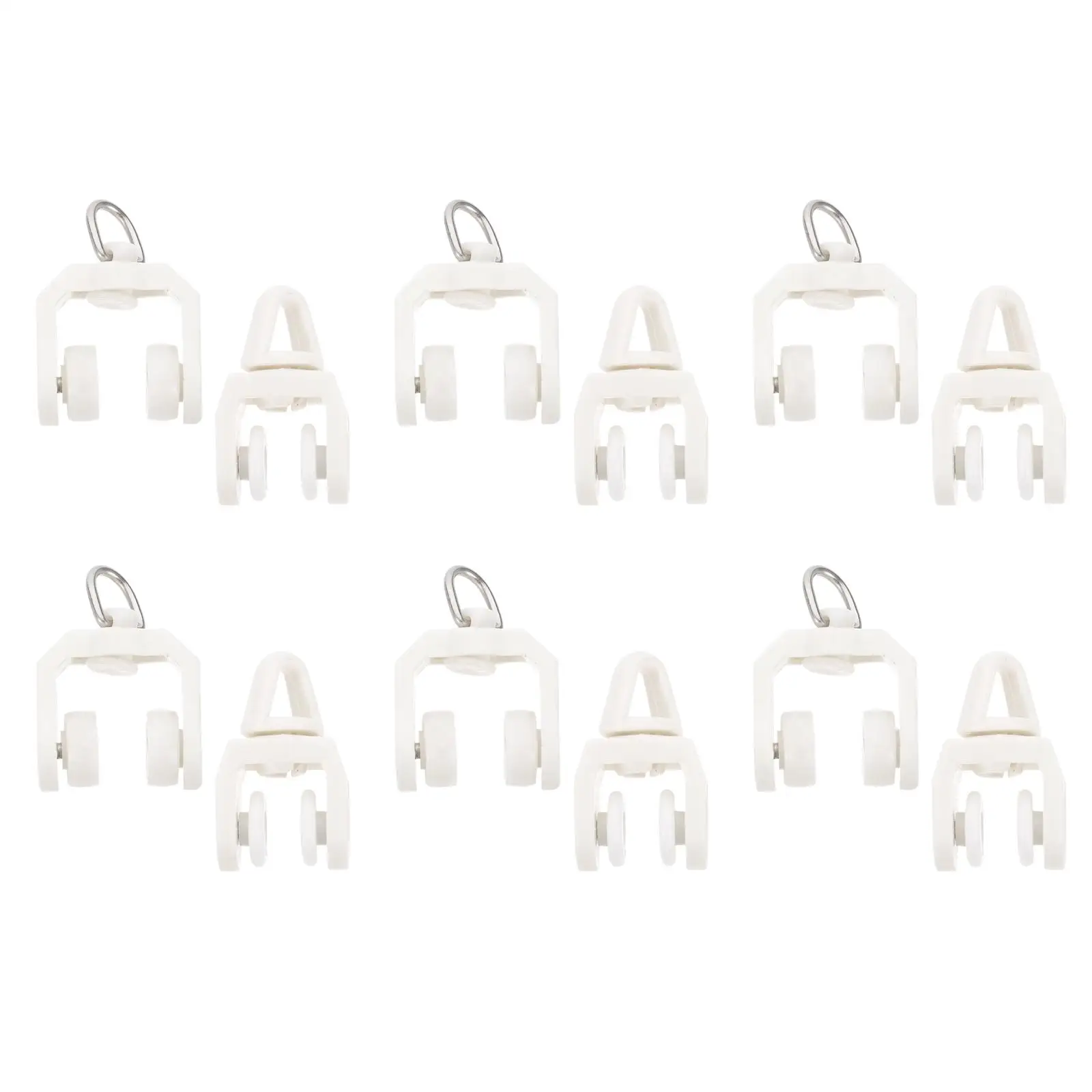 

50 Pcs Pearl Track Pulley Mute Curtain Accessories Glider Rollers Reel Smooth Movement Caravan Gliders Stainless Steel Small