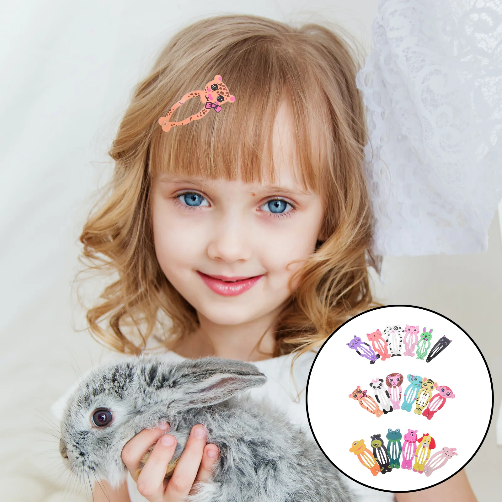 Ensemble de pinces à cheveux en forme d'animaux, 18 pièces, épingle à cheveux imprimée Durable pour enfants, Barrette, accessoires pour cheveux pour filles et adolescentes, fête, usage quotidien