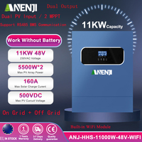 11KW 6.2KW 4KW Hybrid Solar Inverter Pure Sine Off Grid Tie Inverter 48V 24V 230VDC Built-in 160A 120A 100A MPPT Solar Charger