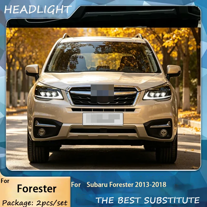 Car HeadLights for SUBARU Forester 2013-2018 new style full led DRL Car head lamp Assembly Signal Auto Accessories Modified Lamp