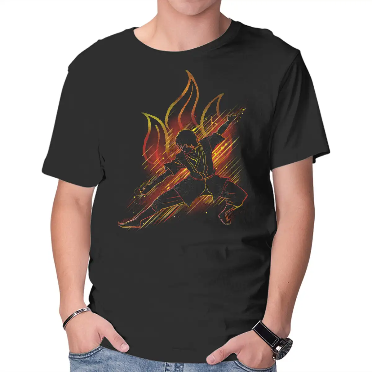 The Fire Bender Anime Graphic T-shirts for Men Clothing Women Short Sleeve Tees Vintage High Quality 100%Cotton