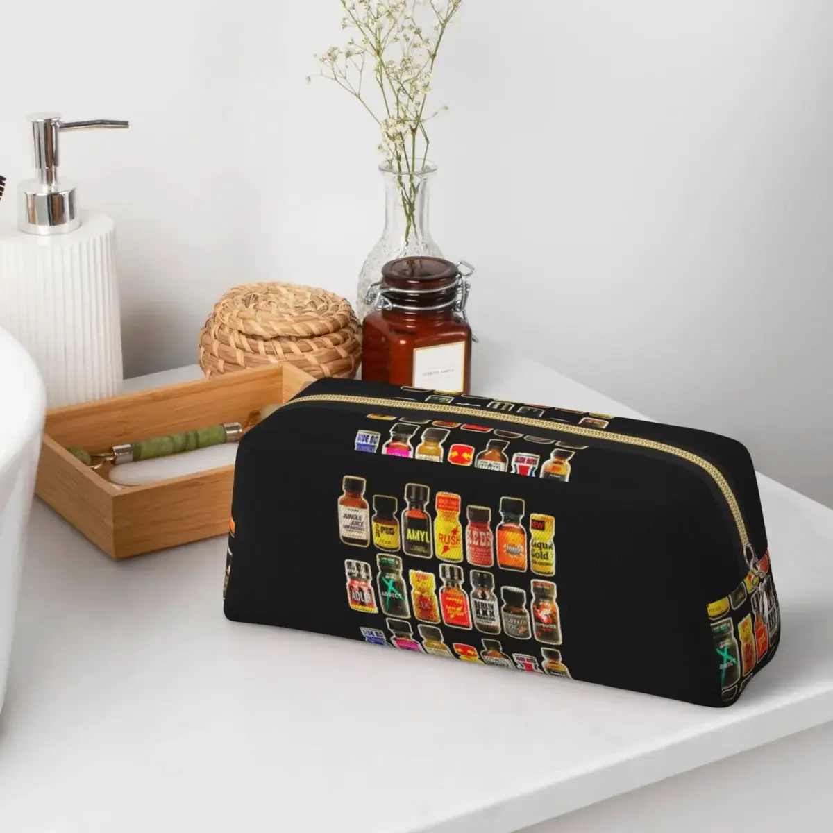 Poppers Bottles Gay Rush Jungle Juice Amyl Inhaler Pencil Case Pen Holder Big Capacity Pen Box Pencil Bag for Studen School