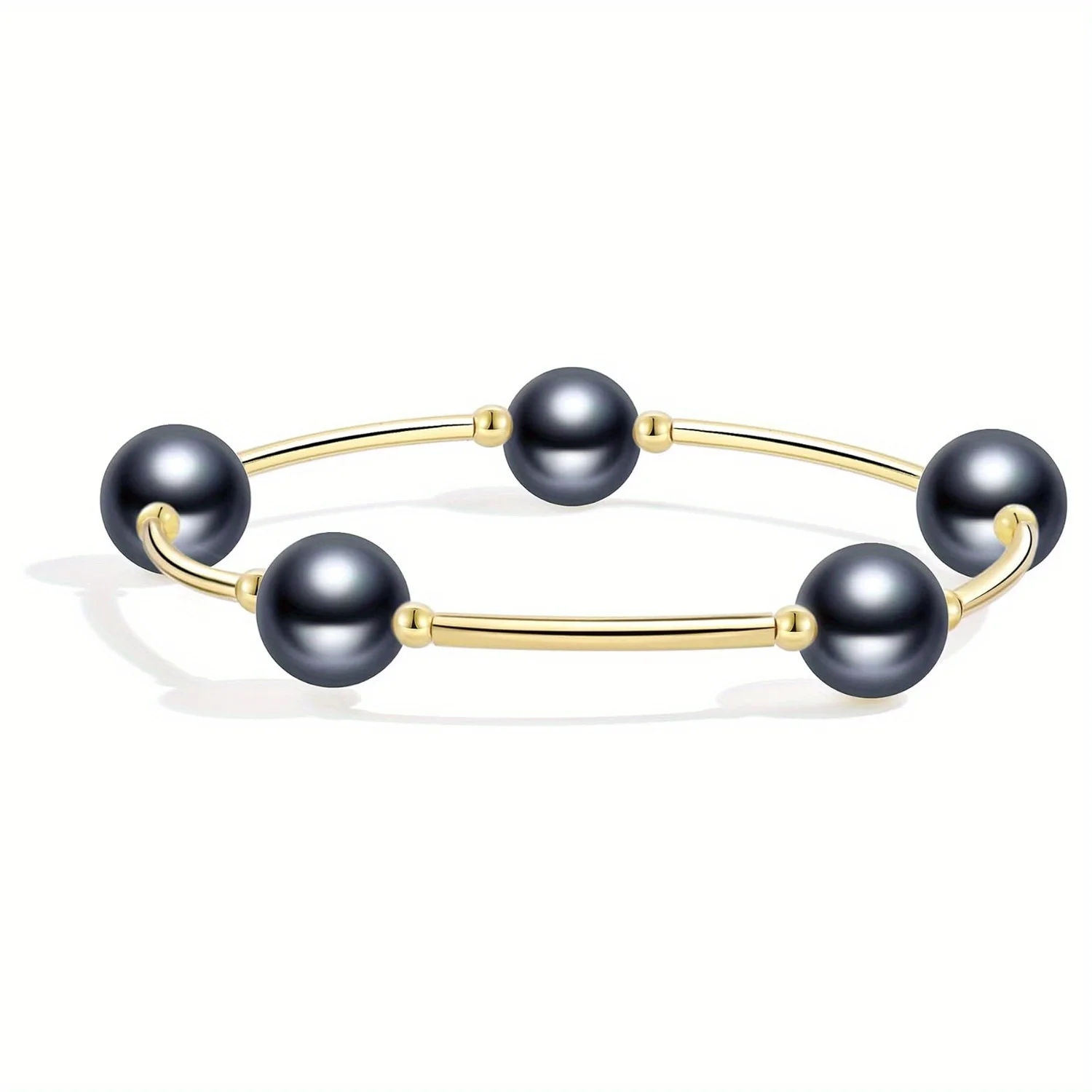 

Pearls Blessing Bracelets for Women Handmade Elegant Crystal 12mm Lucky Pearls Blessing Bracelet for Women