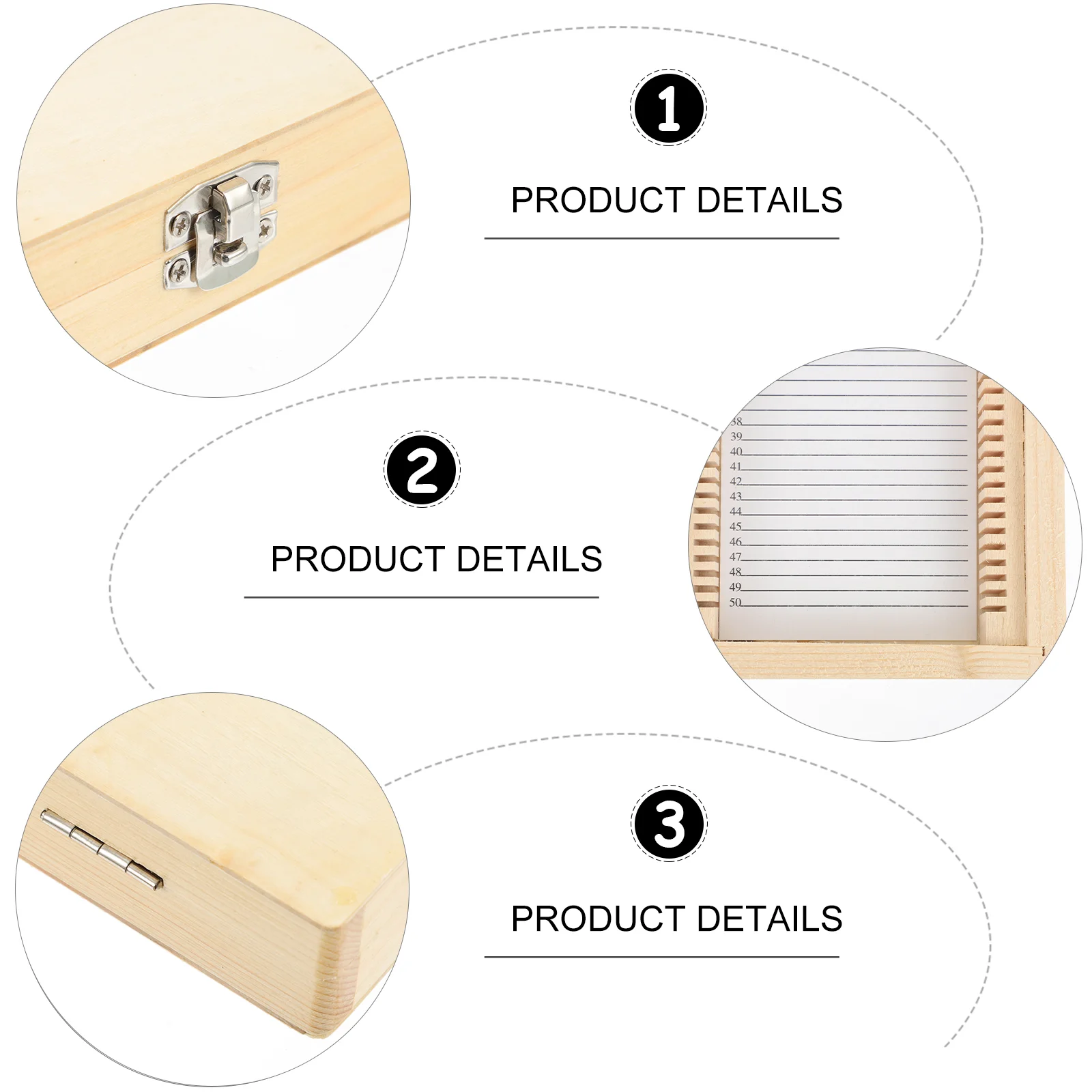 Wood Microscope Slide Storage Box Microscope Slide Holder Multi Slots Storage Container Labs Microscope