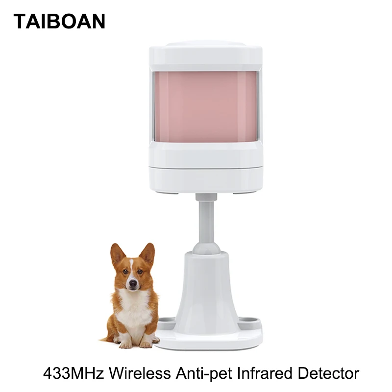 taiboan sem fio anti pet detector infravermelho sensor de movimento pir home security alarm system 433mhz wi fi gsm 01