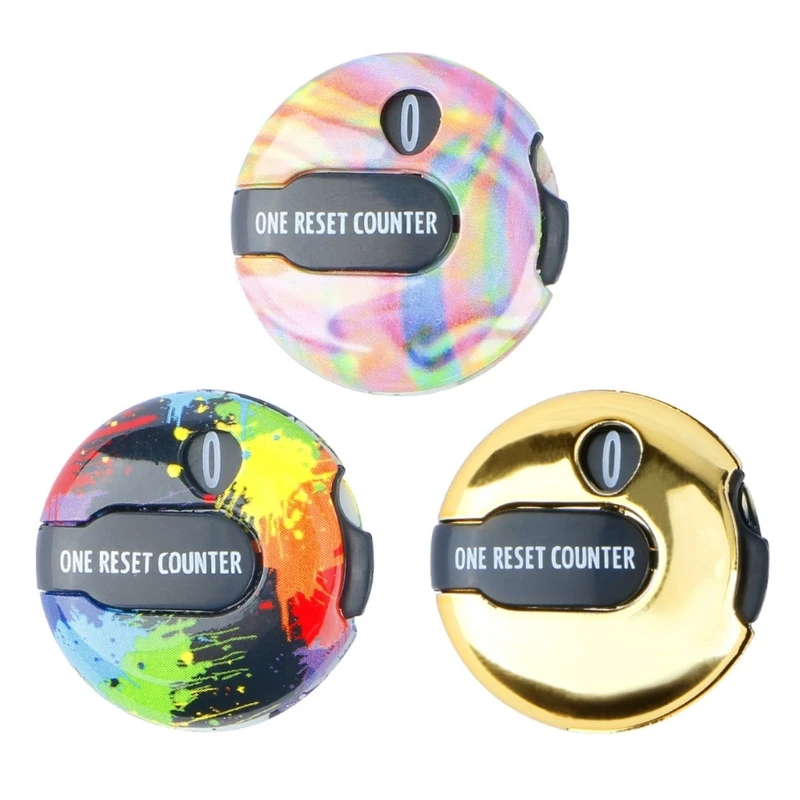 عداد نقاط الجولف إعادة ضبط بلمسة واحدة حتى 12 طلقة عدادات ملحقة صغيرة مشبك لحقيبة قفازات لاعبي الجولف