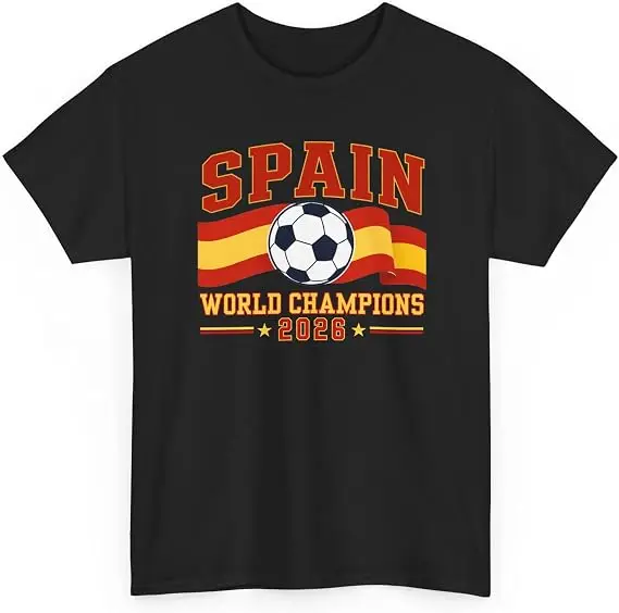 Spanien Weltmeister 2026 T-Shirt Fußballtrikot Y2K Spanien Fußball Grafik Spruch Tee Neuheit Geschenk – Detail 23