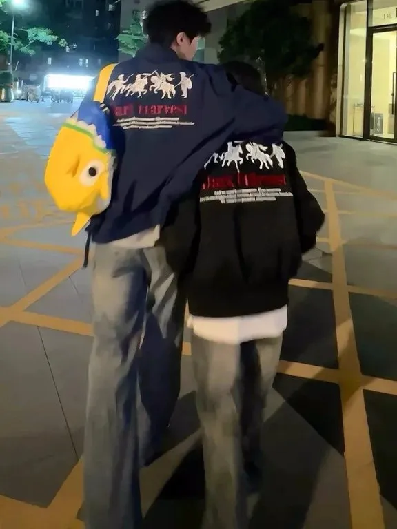 

American Sle Heavyweight Embroidered Flight Jaet Top Men's Spring Autumn Loose High Street Youth Baseball orm Coat