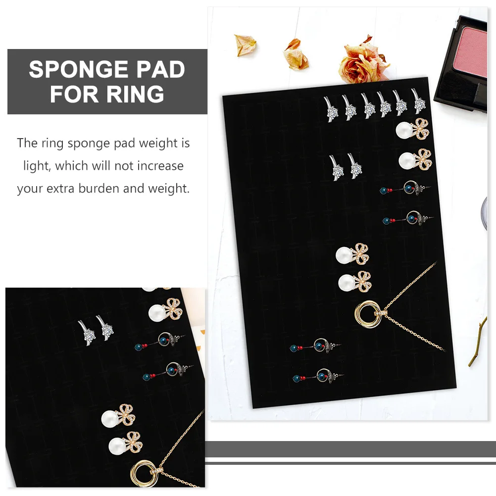 

10Pcs Jewelry Box Storage Sponge Inserts Ring Display Organizer Pads Earring Display Tray Supplies Sponge Pad for Ring