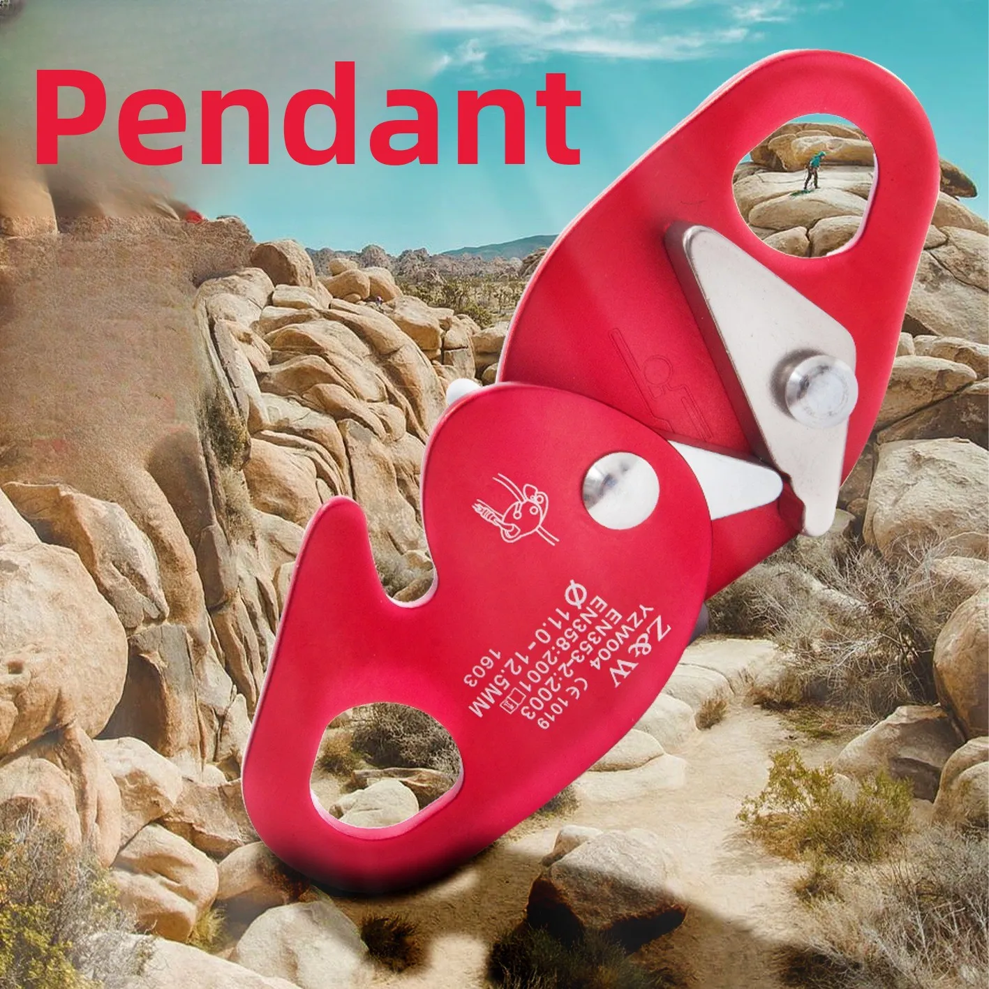 

Mountaineering Rope Lock Climbing Protector Outdoor Climbing Mountaineering Gear Aluminum Rope Grab Lock Kits Blue Bearing 100kg