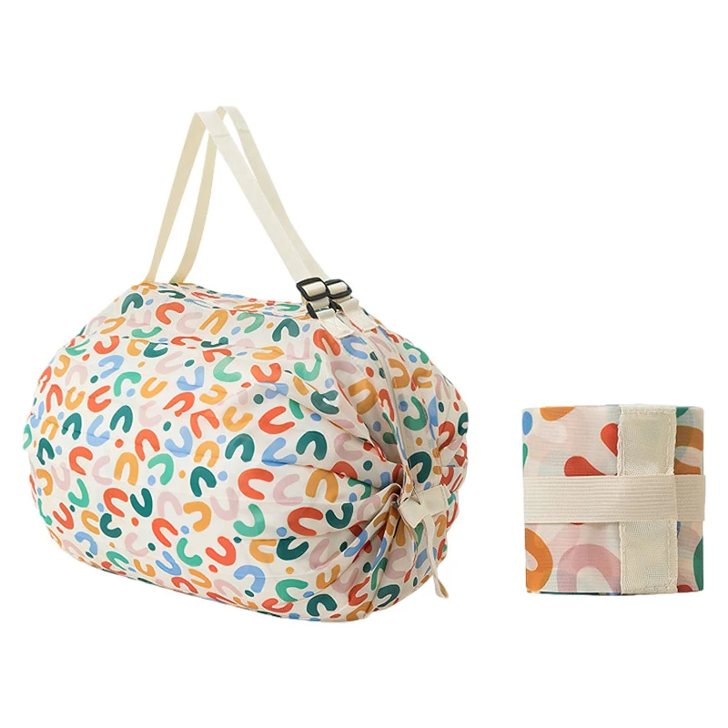 Faltbare Einkaufstasche, wasserdicht, für Reisen, tragbare Aufbewahrungstasche, Strandtasche, Supermarkt, Lebensmittelgeschäft, Einkaufstasche