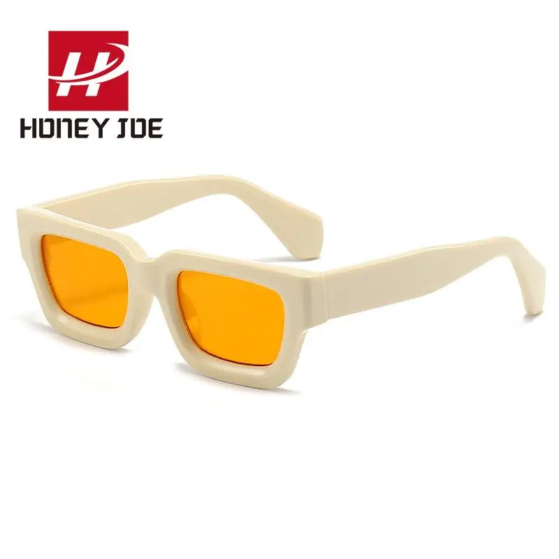 

Винтажные модные квадратные солнцезащитные очки для мужчин и женщин, персонализированные, в толстой оправе, для улицы, пляжа, водителей, поездок, праздников, покупок, UV400