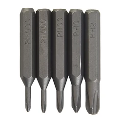 5pcs Cross Screwdriver Bits Set 4mm 3/25 Inch Hex Shank Screwdriver PH0000 PH000 PH00 PH0 PH1PH2 Phone Repairing Hand Tools Set