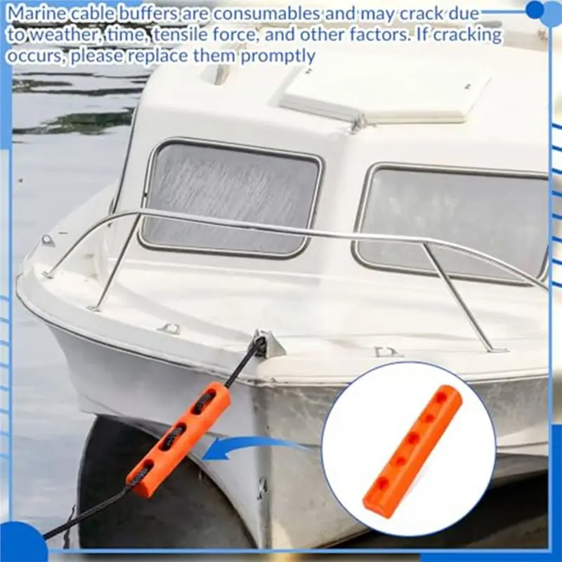 IALJ-Boat Mooring Line Snubber 2 Pack Dock Line Protector Marine Anchor 5 Hole Snubber