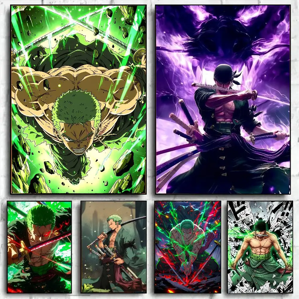 One Piece Zoro Enma Katana Anime Poster HD Canvas Wall Art Waterproof Print Bedroom Living Room Decor