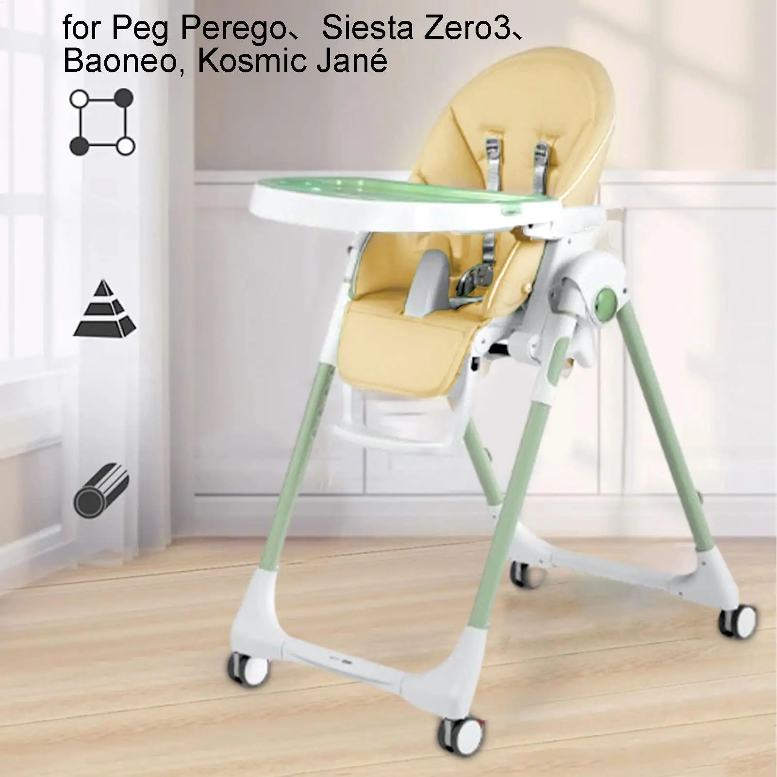 Dining Chair Cover PU Leather Baby Dining Chair Cover Soft Multifunctional Seat Cover With Padded Comfortable for Children view 4