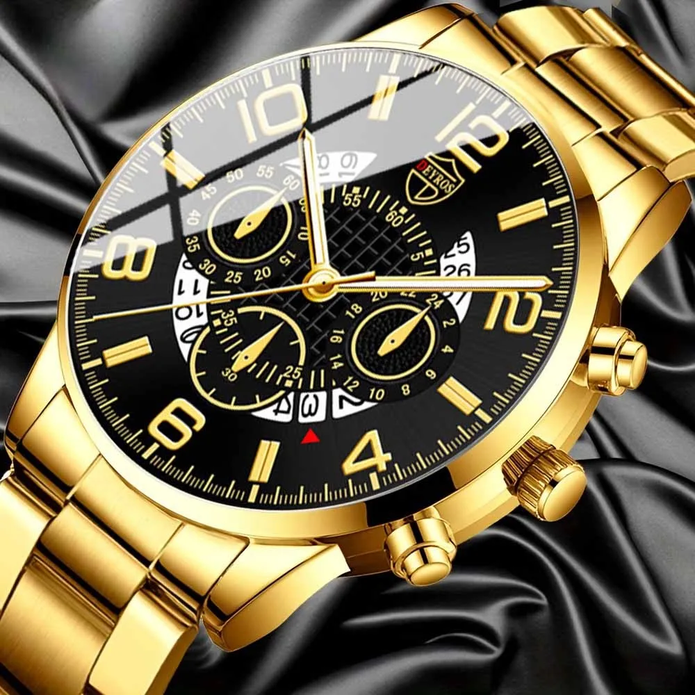 8pcs/set,fashionable men's watch set,quartz watch, fashion accessories,watches  necklace bracelet  ring,the perfect gift for men