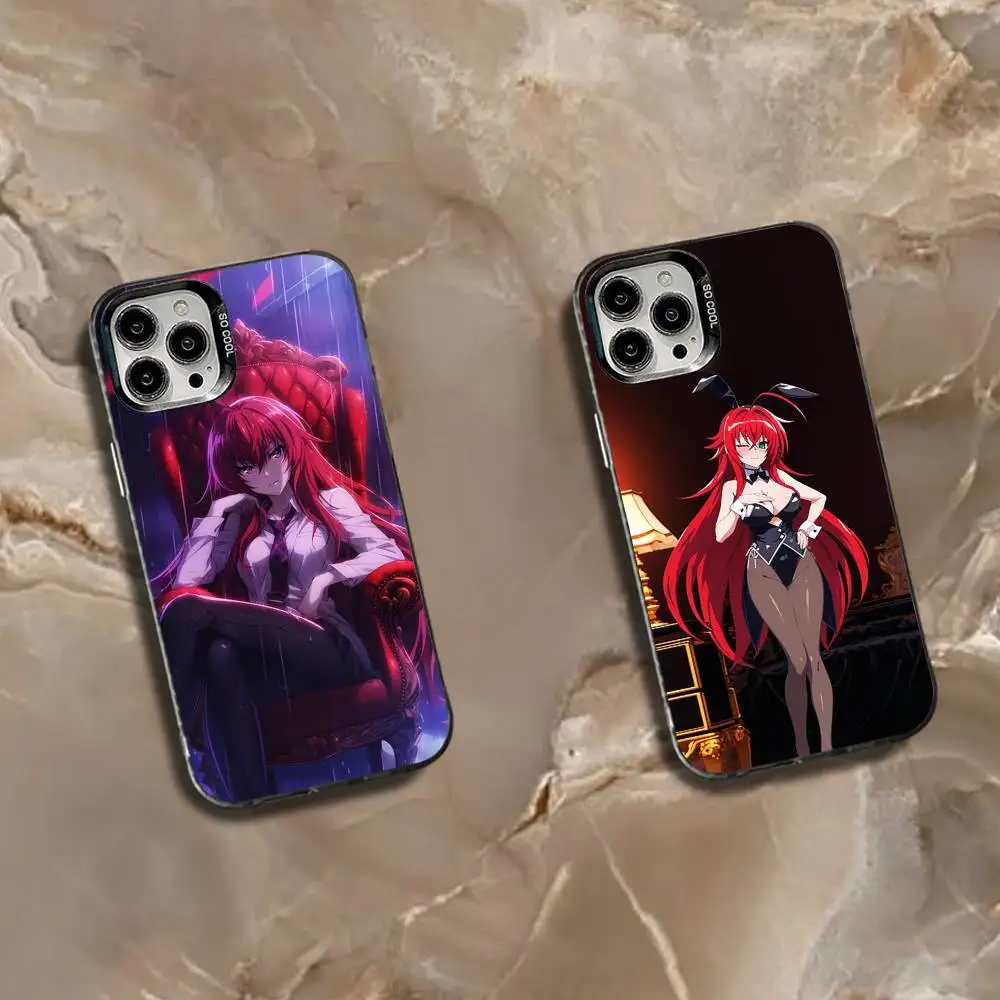 

High S-School DxD Phone Case For iPhone 16,15,14,13,12,11,Mini,Pro,SE,MAX White Matte Shockproof Cover