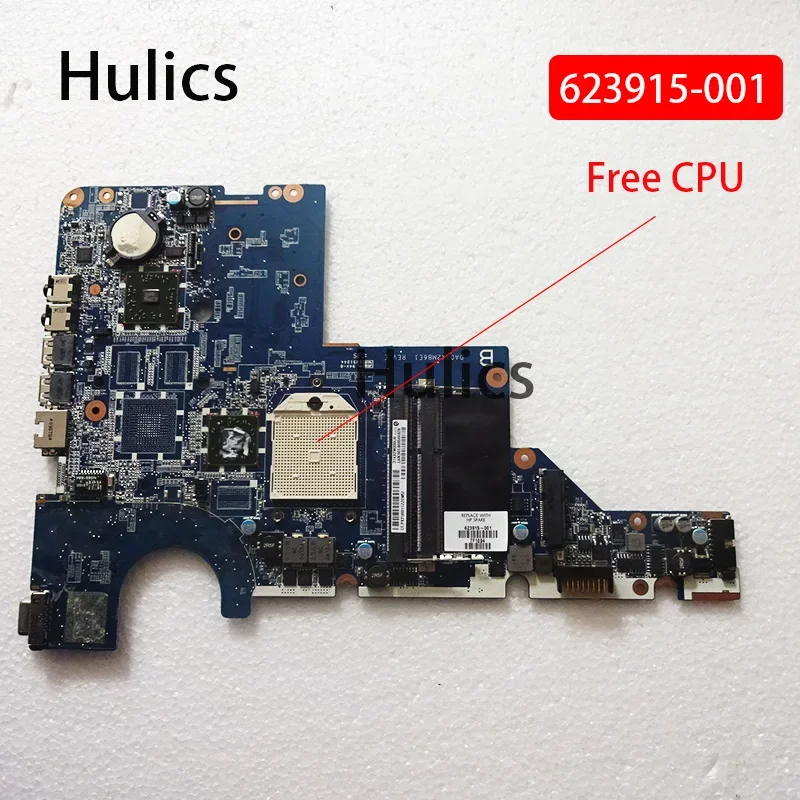 Hulics Used For CQ56 G56 CQ62 G62 Laptop Motherboard 623915-001 623915-501 623915-601 DA0AX2MB6E1 Board