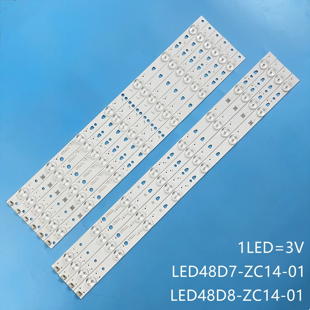 

LED Backlight strip for LE48M33S LE48F3000W LE48M600F MYSTERV MTV-4829LTA2 MTV-4829LTA2 LED48D7-ZC14-01 LED48D8-ZC14-01