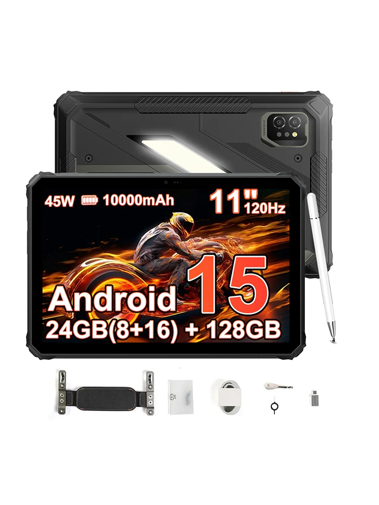BlackView Active 7 [Geen EU-oplader] 11'' Robuuste Tablet 24GB(8+16)+128GB Nachtversie IPS 120Hz 10000mAh 45W Android 15 NFC - afbeelding 2