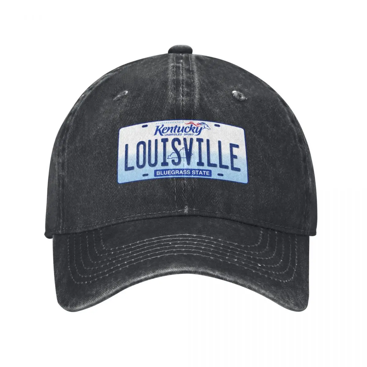 Louisville Kentucky License Plate Baseball Cap Hat Baseball Cap fishing hat Snapback Cap Anime For Man Women's