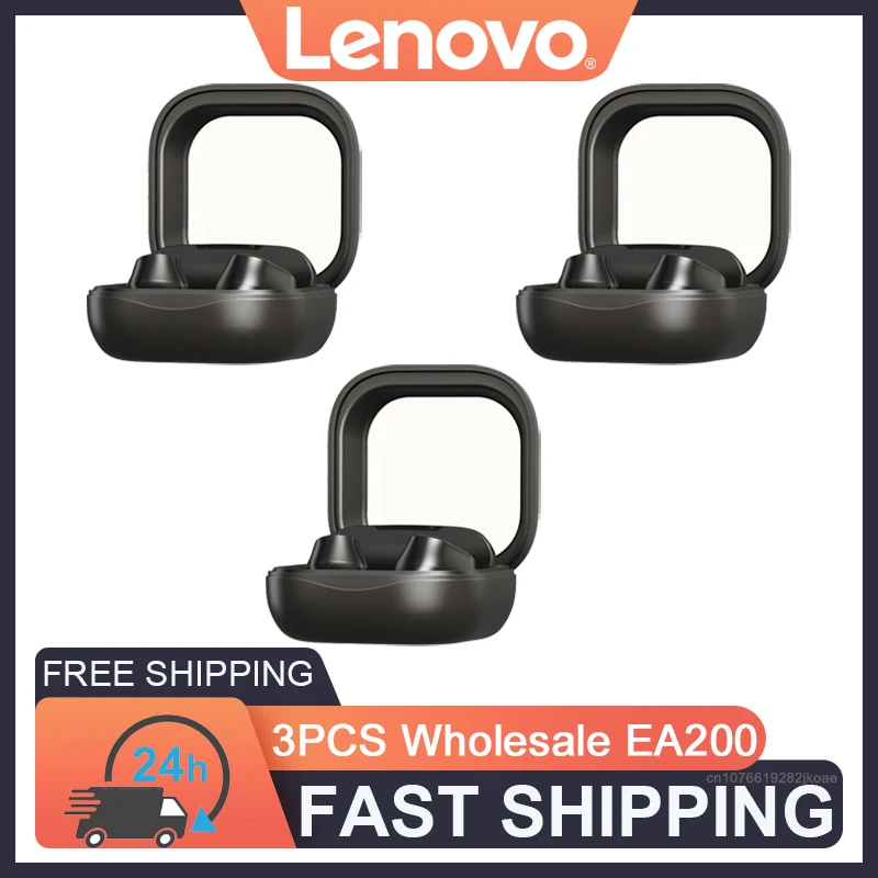 Original 3Pcs Wholesale Lenovo EA200 Bluetooth 5.4 Earphones Wireless Game Music Headset Noise Reduction HD Mic Call Headphones