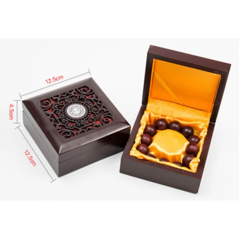 Wholesale Wooden Handle Jewelry Gift Box, Wenwan Storage Case for Buddha Bead Bracelet Necklace Ring Packaging Organizer