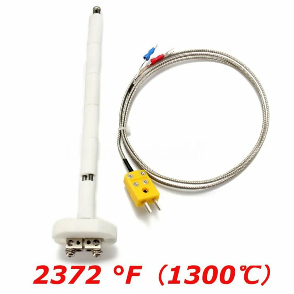 200mm-300mm Type K High Temperature Type K Thermocouple Core Ceramic Kiln Probe 2372°F For Connecting Digital Thermometer