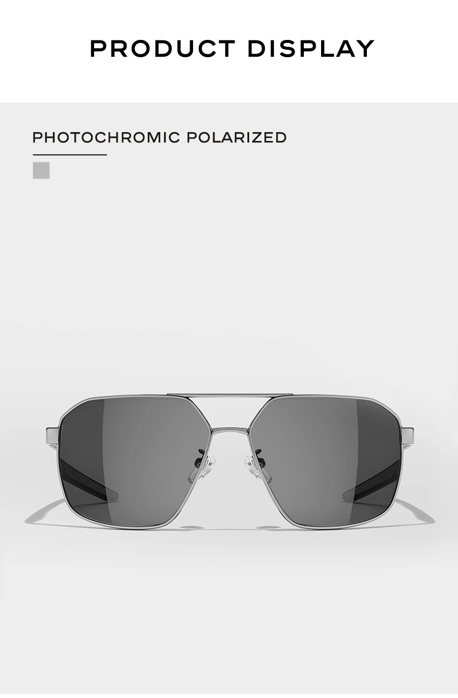 CAPONI HD Polarisierte Männer Sonnenbrille Original Design Hohe Qualität Photochrome Schwarz Sonnenbrille Outdoor Fahrer UV400 Schatten BS23818 – Detail 20