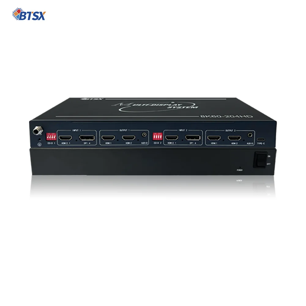 Ultra-high Resolution 4K60 8K60 3x1,4x1 LCD Projection Pavilion Exhibition Multi Screen Processor 2x2 TV Video Wall Controller