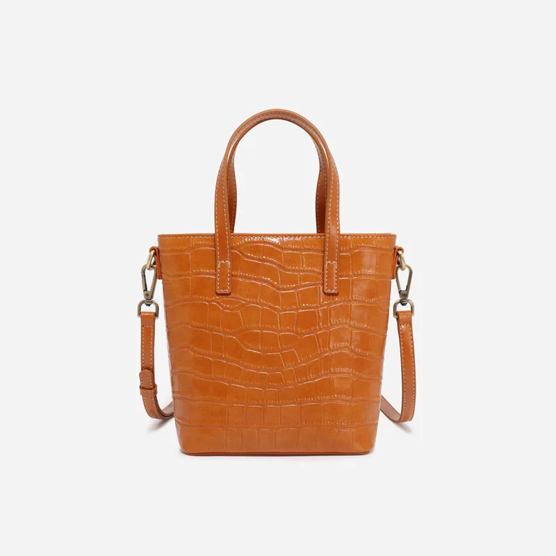 Bolso de hombro con patrón de cocodrilo para mujer, bolso cruzado versátil, a la moda