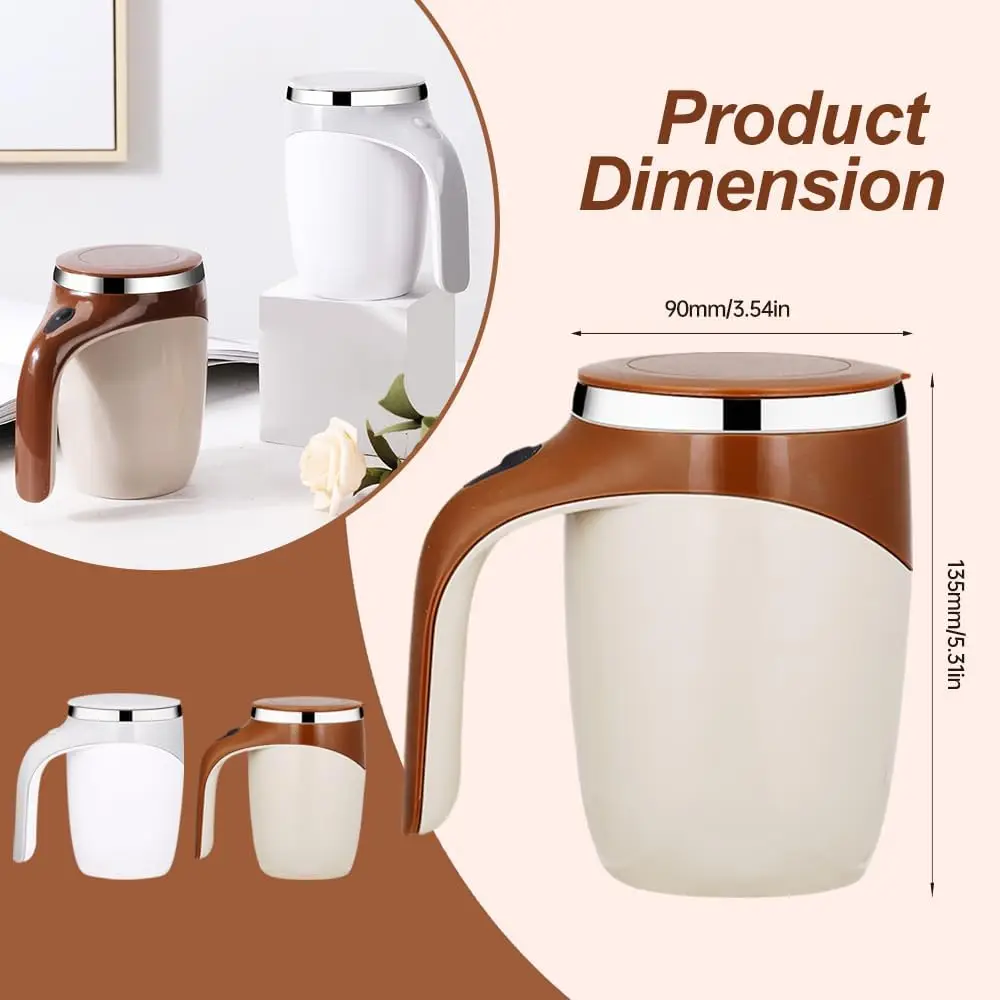 New Warmer Bottle Magnetic Rotating Blender USB Charging Auto Stirring Cup Coffee Milk Mixing Cup Lazy Smart Mixer Mark Cup