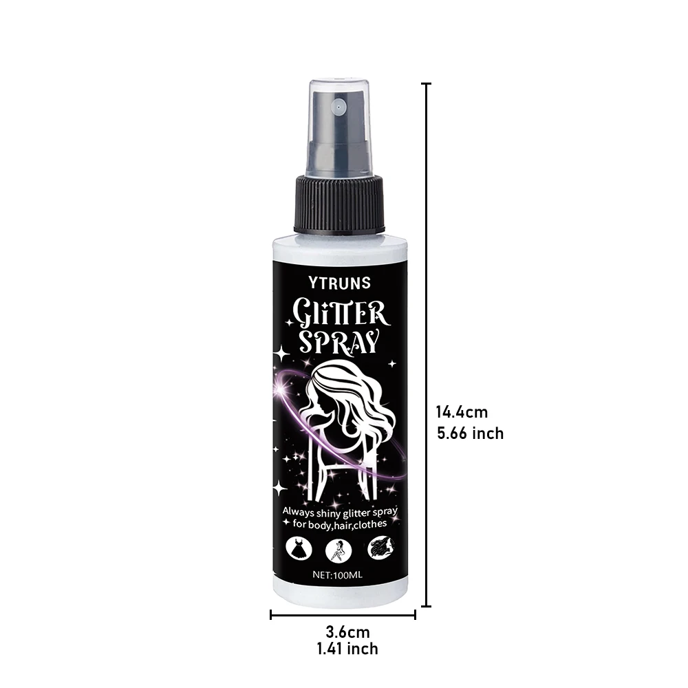 輝くグリッターハイライタースプレー - フェスティバル、パーティー、ナイトライフにぴったりの輝きを添える
