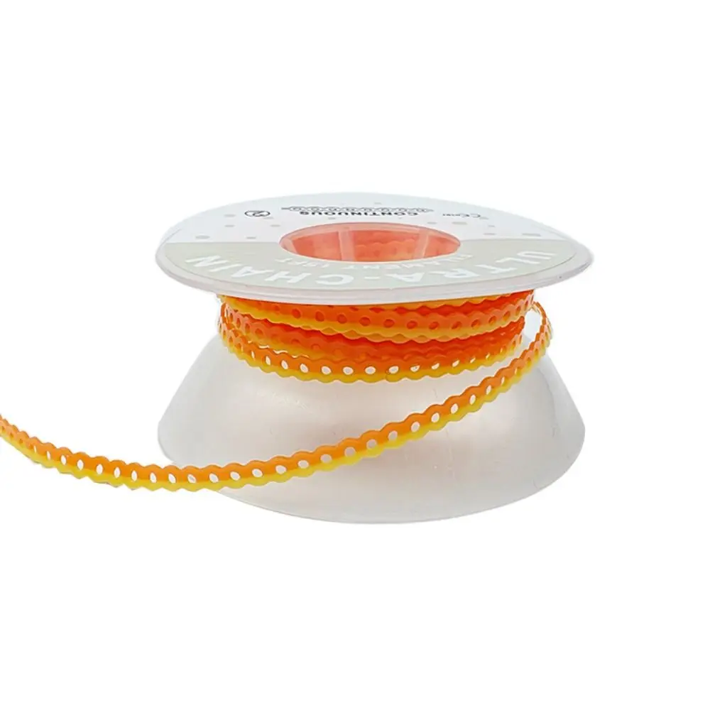 1Roll 15 Feet Orthodontic Elastic Power Chain Closed Dentist Material Dental Ultra Power Chains Colorful 4.5m Rubber Bands