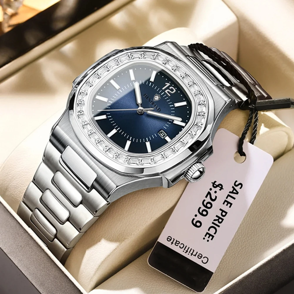 

Casual Digital New Diamond Watch For Man Fashion Quartz Wristwatches Mens Automatic Watches Man Gifts Clock Tudo Por 1 Real