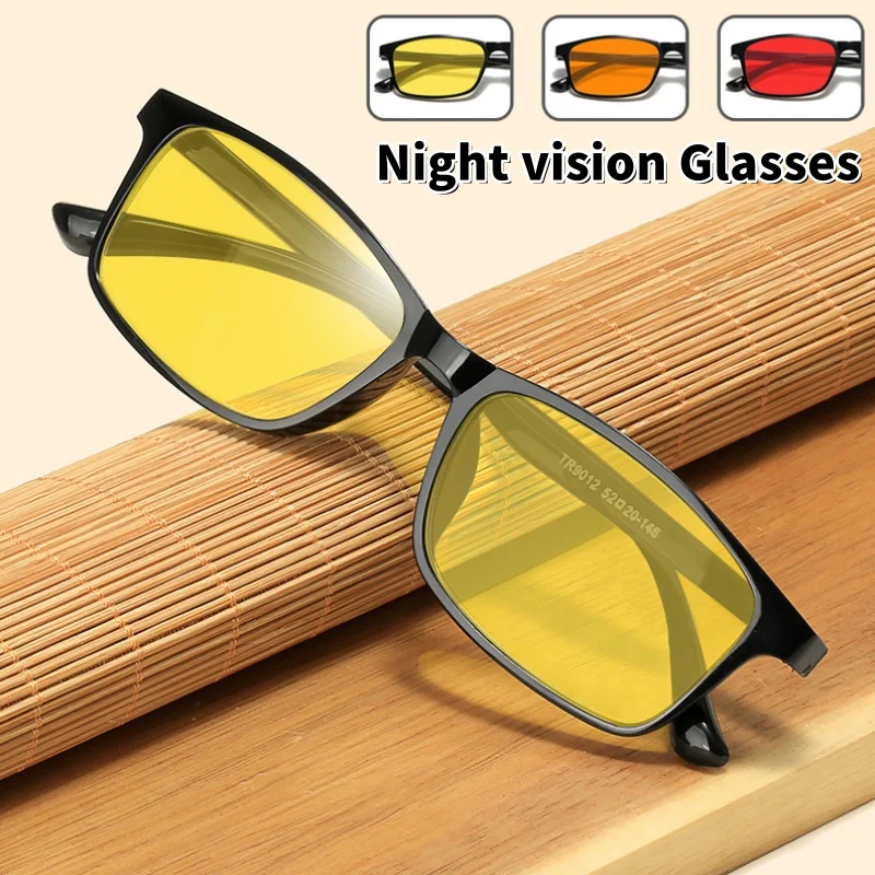 

Unisex Square Frame Business Lightweight Comfortable Anti Blue Light Night Vision Glasses Luxury Vintage Game Computer Eyewear
