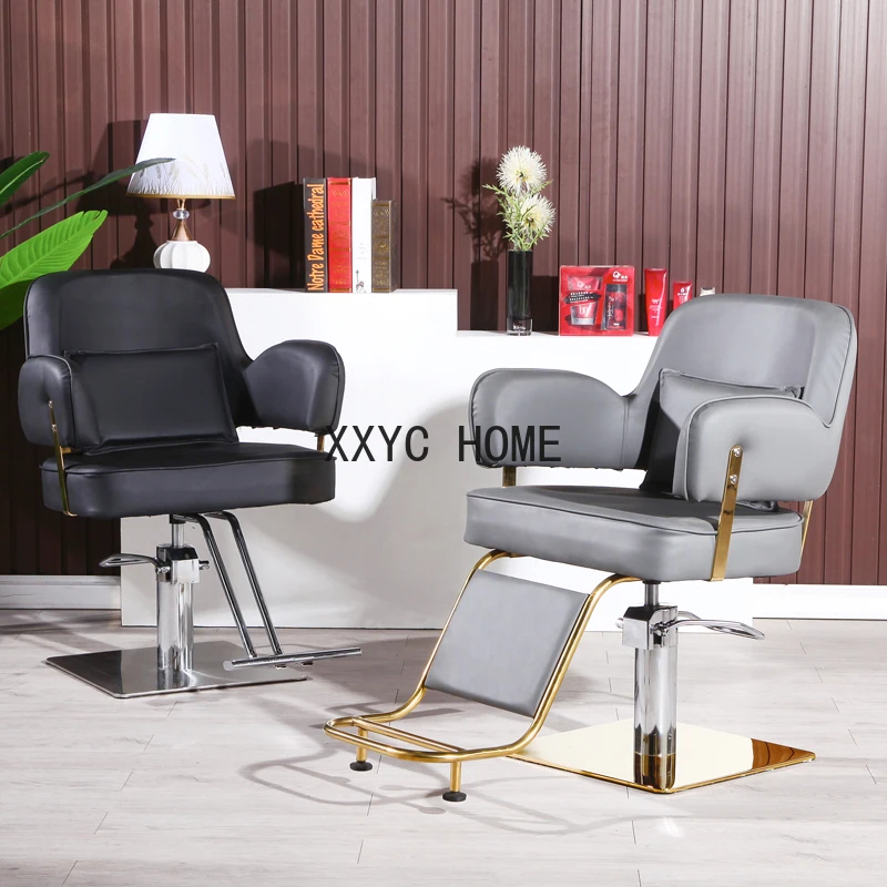 Hair  Barbershop Swivel Lift Barber Chair Minimalist Perm Hair Dyeing Barber Chair Silla   Furniture